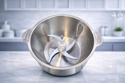 Skyline 400 Watts Vegetable & Meat Chopper with 2L Stainless Steel Bowl | 4 Sharp Stainless Steel Blades | Dual Speed Control Electric Food Processor for Home Kitchen