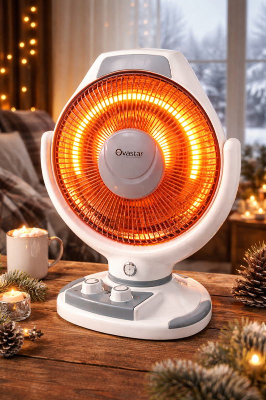 Ovastar 16-Inch Table Sun Heater – 1200W Electric Room Heater with 1 Year Warranty