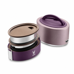 VAYA TYFFYN Lunch Box for Kids for School, Polished Stainless Steel Tiffin Box Without BagMat, 600ml Insulated Tiffin Box for Office for Men with 2 Containers, Hot Lunch Box for Boys, Purple
