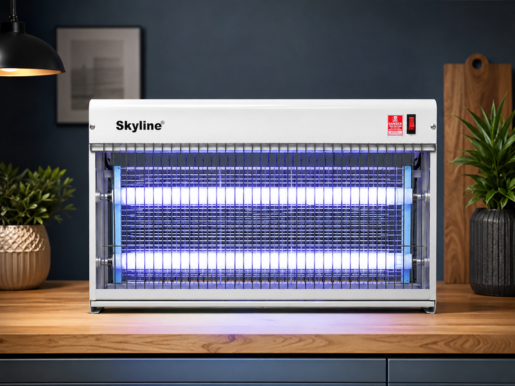 Skyline 40W VTL-8002 Electric Insect Killer Machine | 2 x 20W UV Tubes | 2ft Mosquito & Fly Killer Bug Zapper | High Voltage Indoor Insect Trap | Chemical-Free | Ideal for Home, Office, Restaurant | 1 Year Warranty