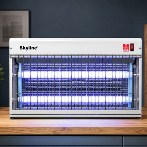 Skyline 40W VTL-8002 Electric Insect Killer Machine | 2 x 20W UV Tubes | 2ft Mosquito & Fly Killer Bug Zapper | High Voltage Indoor Insect Trap | Chemical-Free | Ideal for Home, Office, Restaurant | 1 Year Warranty