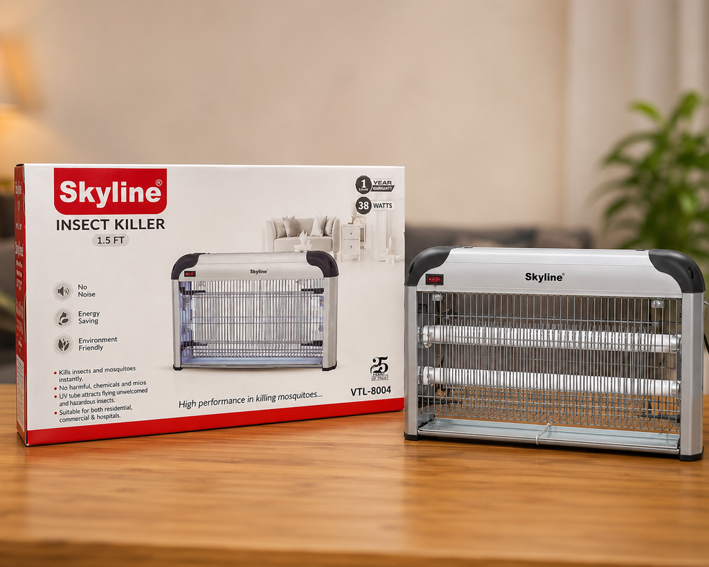 Skyline 38W Electric Insect Killer Machine | 1.5ft UV Mosquito & Fly Killer Bug Zapper | High Voltage Indoor Insect Trap | Chemical-Free Pest Control | Ideal for Home, Office, Restaurant | 1 Year Warranty