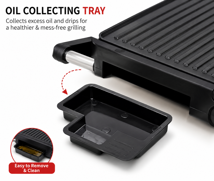 Skyline Jumbo Grill VTL-5025 1500W, Non-Stick, 180° Rotating, Large Cooking Surface