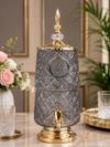 Luxury 3.5 Ltr Ribbed Glass Beverage Dispenser with Gold Finish Tap & Lid | Premium Cocktail, Juice & Water Server for Home, Parties & Events (Copy)