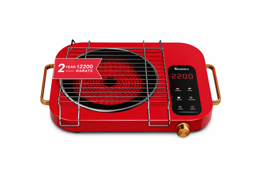 Warmex Master Chef 2200W Infrared Cooktop with Grill | Portable Electric Cooking Stove | Multi-Purpose BBQ, Grill & Cooktop | Energy Efficient Tabletop Cooker