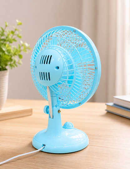 Skyline Chill Mate 9 Inch High Speed Table Fan | 225mm Portable Desk Fan with 3 Speed Control & NightLight | Copper Motor | VTL-2666