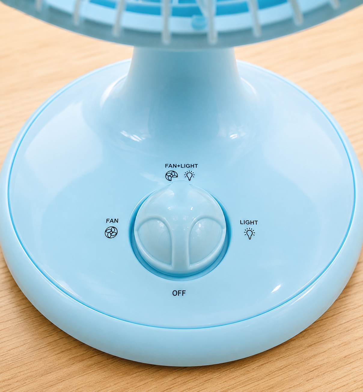 Skyline Chill Mate 9 Inch High Speed Table Fan | 225mm Portable Desk Fan with 3 Speed Control & NightLight | Copper Motor | VTL-2666