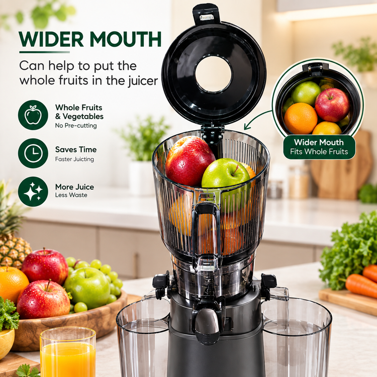 Skyline Premium Cold Press Slow Juicer 200W | 50 RPM Ultra Slow Juicer with 130mm Large Feeder, SS Filter, 700ml Juice Capacity | Model VTL-7799 | 1 Year Warranty