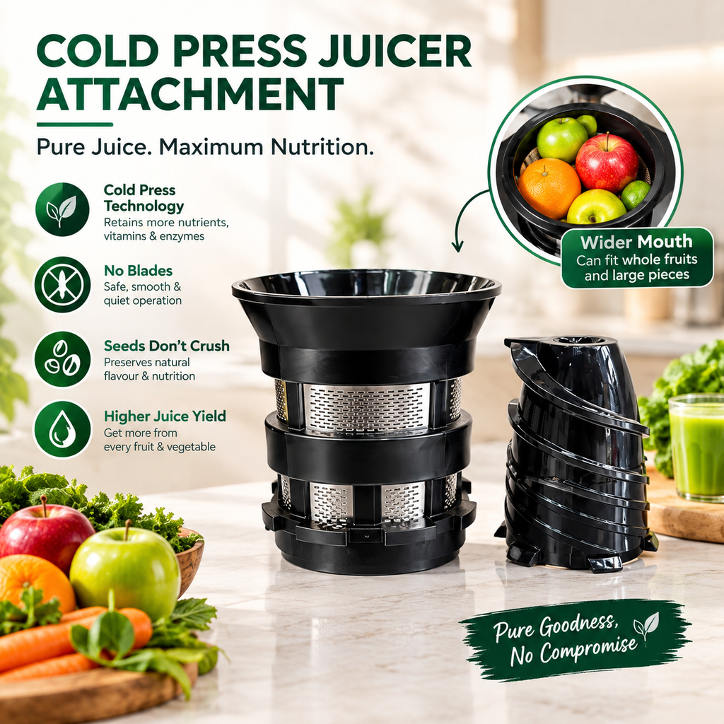 Skyline Premium Cold Press Slow Juicer 200W | 50 RPM Ultra Slow Juicer with 130mm Large Feeder, SS Filter, 700ml Juice Capacity | Model VTL-7799 | 1 Year Warranty