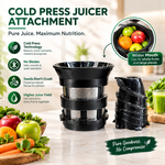 Skyline Premium Cold Press Slow Juicer 200W | 50 RPM Ultra Slow Juicer with 130mm Large Feeder, SS Filter, 700ml Juice Capacity | Model VTL-7799 | 1 Year Warranty