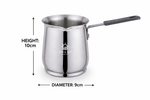 Shri & Sam Stainless 400ml Steel Coffee Warmer with Sandwich Bottom | Heavy Gauge Milk Boiler & Coffee Pot with Heat-Resistant Handle | Durable Kitchen Heating Pan