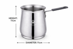 Shri & Sam 900ml Stainless Steel Coffee Warmer with Sandwich Bottom | Heavy Gauge Milk Boiler & Coffee Pot with Heat-Resistant Handle | Durable Kitchen Heating Pan