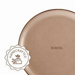 Borosil 27pc Aura India’s First Coloured Handcrafted Dinner Set | Made in India Borosilicate Glass Tableware | Microwave, Dishwasher & Oven Safe | Crockery for Gifting & Dining (Brown)