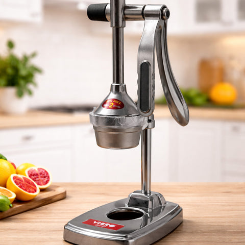 VIBRO Heavy Duty Manual Hand Press Juicer | Portable Juice Machine for Orange, Pomegranate, Mosambi & Lemon | Stainless Steel Press | Easy Clean & Hygienic