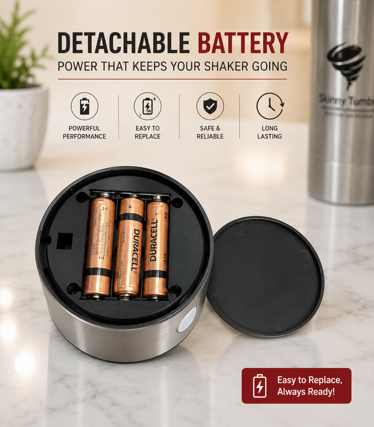 Skinny 600ml Rechargeable Self Stirring Shaker Bottle | Stainless Steel Vacuum Insulated Travel Mug | USB Type-C Charging | 24 Hours Hot & Cold | Protein Shake, Coffee & Beverage Mixer
