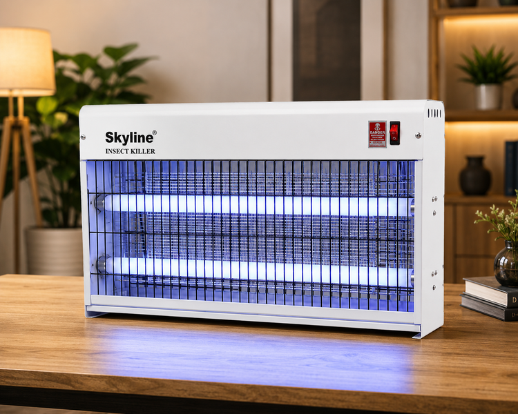 Skyline 40W VTL-8002 Electric Insect Killer Machine | 2 x 20W UV Tubes | 2ft Mosquito & Fly Killer Bug Zapper | High Voltage Indoor Insect Trap | Chemical-Free | Ideal for Home, Office, Restaurant | 1 Year Warranty