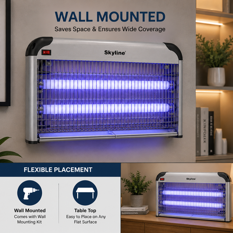 Skyline 38W Electric Insect Killer Machine | 1.5ft UV Mosquito & Fly Killer Bug Zapper | High Voltage Indoor Insect Trap | Chemical-Free Pest Control | Ideal for Home, Office, Restaurant | 1 Year Warranty
