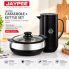 **Jaypee Glasserol 1200 & Kofika 1000 Casserole and Kettle Combo Set – Insulated Stainless Steel Casserole with Hot Water Kettle for Home, Kitchen & Dining**