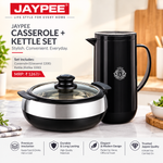 **Jaypee Glasserol 1200 & Kofika 1000 Casserole and Kettle Combo Set – Insulated Stainless Steel Casserole with Hot Water Kettle for Home, Kitchen & Dining**