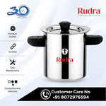 Rudra Stainless Steel Milk Boiler 2 Litre | Premium Induction & Gas Compatible Milk Heating Pot with Whistle Alert | Heavy Gauge Stainless Steel Milk Boiler for Home Kitchen