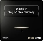 Beyond Appliances Cube Pro Plug N Play Ductless Kitchen Chimney | 1400 CMH | Auto Clean | 5-Stage Charcoal Activated Filter | Touch Control | 3-way Suction | 48dB Low Noise | Black | PAN INDIA SERVICE