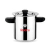 Rudra Stainless Steel Milk Boiler 3 Litre | Premium Induction & Gas Compatible Milk Heating Pot with Whistle Alert | Heavy Gauge Stainless Steel Milk Boiler for Home Kitchen