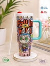 1200ml Labubu Limited Edition Stainless Steel Insulated Tumbler with Handle, Lid & Reusable Straw | Double Wall Vacuum Travel Mug | Hot & Cold Coffee Cup | BPA Free