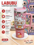 1200ml Labubu Limited Edition Stainless Steel Insulated Tumbler with Handle, Lid & Reusable Straw | Double Wall Vacuum Travel Mug | Hot & Cold Coffee Cup | BPA Free (Copy)