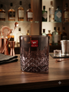 SHINEMAX 400ml Black Tint Whisky Glass Set of 6 | Premium Diamond Cut Drinking Glasses | Whiskey, Juice & Cocktail Glasses | Elegant Luxury Barware Set