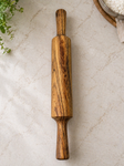Alda by Glen 10-Inch Acacia Wood Chakla Belan Set | Wooden Roti Making Board & Rolling Pin | Food-Grade, Chemical-Free Kitchen Tool