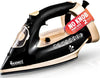 Warmex OTSI 2200W Steam Iron with Ceramic Coated Soleplate, 300ml Water Tank, Auto Shut-Off & Spray Function – Golden & Black