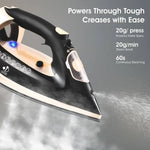 Warmex OTSI 2000W Steam Iron with Ceramic Coated Soleplate, 300ml Water Tank, Auto Shut-Off & Spray Function – Golden & Black