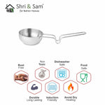 Shri & Sam Stainless Steel 9cm Heavy Weight Hammered Tadka Pan