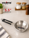 Vivanta 5.5 Inch Stainless Steel Fry Pan with Cool Touch Handle | Mini Fry Pan for Tadka, Frying & Serving | Heavy Gauge Kitchen Cookware