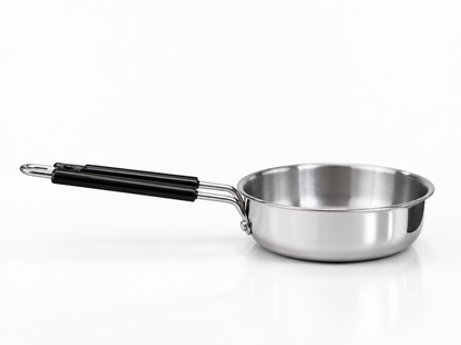 Vivanta 5.5 Inch Stainless Steel Fry Pan with Cool Touch Handle | Mini Fry Pan for Tadka, Frying & Serving | Heavy Gauge Kitchen Cookware