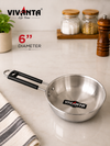 Vivanta 6 Inch Stainless Steel Fry Pan with Cool Touch Handle | Mini Fry Pan for Tadka, Frying & Serving | Heavy Gauge Kitchen Cookware