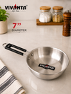 Vivanta 7 Inch Stainless Steel Fry Pan with Cool Touch Handle | Mini Fry Pan for Tadka, Frying & Serving | Heavy Gauge Kitchen Cookware