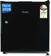 Haier 50 L 2 Star Direct Cool Single Door Mini Bar Refrigerator with Chiller Freezer Box, LED Light for Clear View, Lock & Key and Easy Clean Back (HRD-752KSA, Black Steel, 2026 Model)