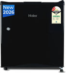 Haier 50 L 2 Star Direct Cool Single Door Mini Bar Refrigerator with Chiller Freezer Box, LED Light for Clear View, Lock & Key and Easy Clean Back (HRD-752KSA, Black Steel, 2026 Model)