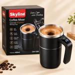 Skyline CM-1206 Automatic Magnetic Coffee Mixer Mug 400ml with 304 Stainless Steel Inner, Touch Switch, Temperature Display & USB Type-C Charging
