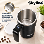 Skyline CM-1206 Automatic Magnetic Coffee Mixer Mug 400ml with 304 Stainless Steel Inner, Touch Switch, Temperature Display & USB Type-C Charging