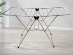Heavy Duty Stainless Steel Foldable Cloth Drying Stand | Rust Resistant Laundry Drying Rack with Wings | Portable Clothes Dryer Stand for Indoor & Outdoor Use