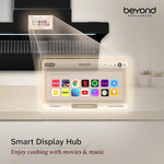 Beyond Appliances Orion 90cm Auto Clean Kitchen Chimney | 1600 CMH Suction | Filterless | Smart Touchscreen Display & Speaker | Baffle Plates | Touch Control | Black Finish.