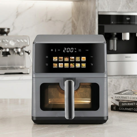 Skyline VTL-5118 7L Digital Air Fryer with See-Through Glass Window | 2000W Touch Screen Oil-Free Air Fryer | Fry, Roast, Grill, Bake | 7 Litre | 12 Months Warranty