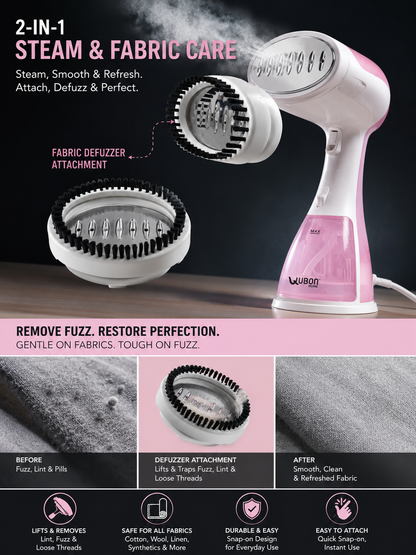 UBON Home Steam Pro IR-5025 1500W Handheld Garment Steamer | 2-in-1 Steam Iron & Fabric Steamer | Fast 40-Second Heat-Up | 300ml Water Tank | Vertical Steaming for Clothes, Sarees, Suits & Curtains