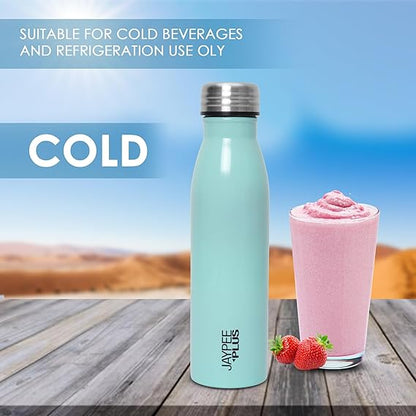 Jaypee Plus Stainless Steel Leak Proof Fridge Water Bottle | Office Bottle 750 ml Bottle  (Pack of 1, Green, Steel)
