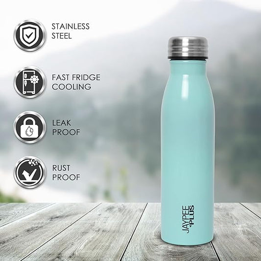 Jaypee Plus Stainless Steel Leak Proof Fridge Water Bottle | Office Bottle 750 ml Bottle  (Pack of 1, Green, Steel)