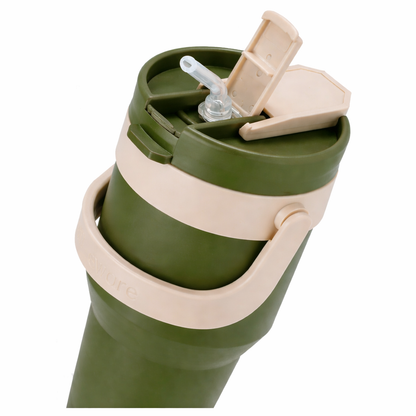 Oliveware Titan 750 ml Traveller Mug | Stainless Steel Inner | Insulated Plastic Body | Hot & Cold Beverage Travel Cup- Green
