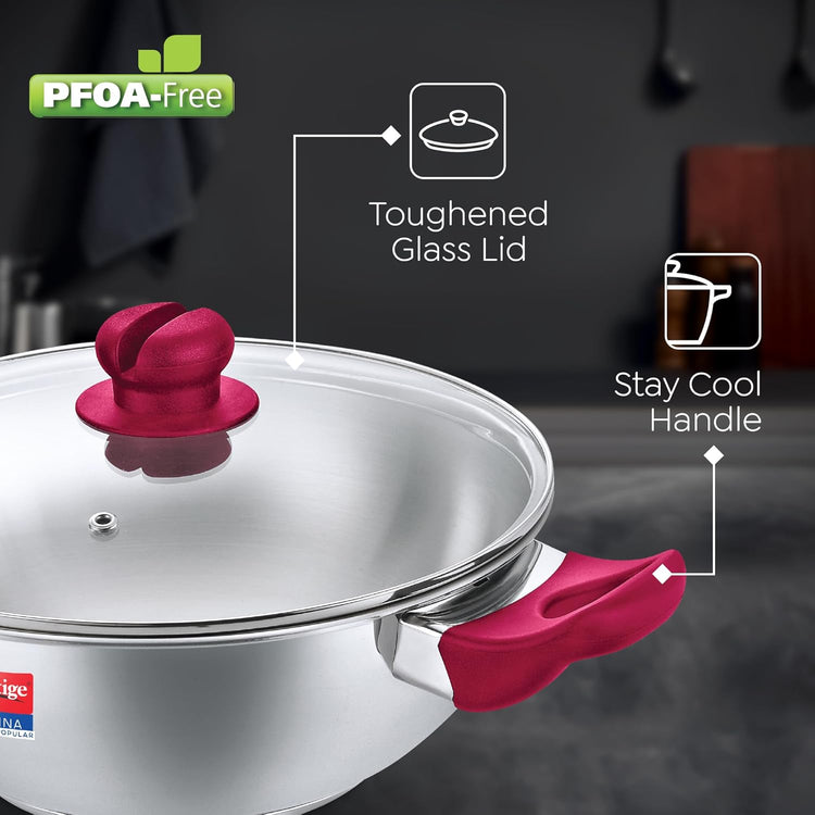 Prestige Platina Popular Stainless Steel 3PCS BYK Set Cookware