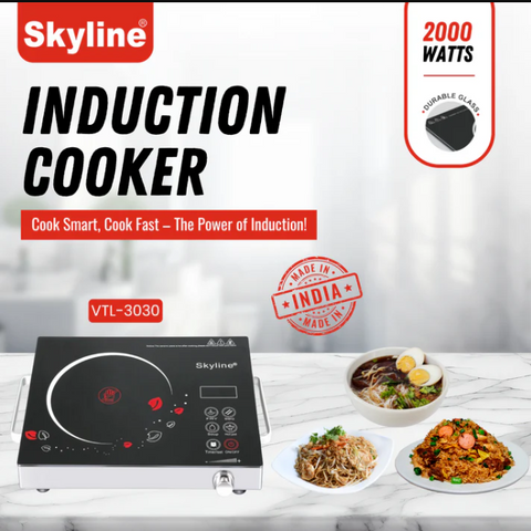 Skyline 2000W Infrared Induction Cooker VTL-3030 | High-Efficiency Radiant Cooktop with Digital Display